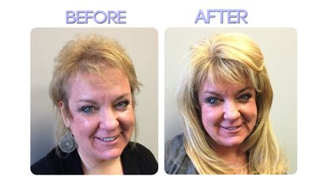 Hair Extensions for thin hair before and after - InvisaBlend Micro Strand