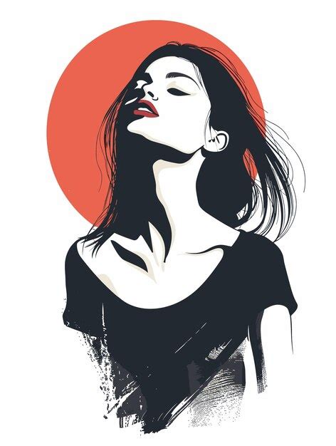 Premium Vector Fashion Beautiful Girl Vector Illustration