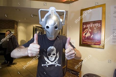 Dr Who Fan Wearing Cyberman Mask Editorial Stock Photo Stock Image