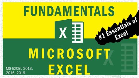 Microsoft Excel │ 1 Essentials Of Excel │ Mod 1 Youtube