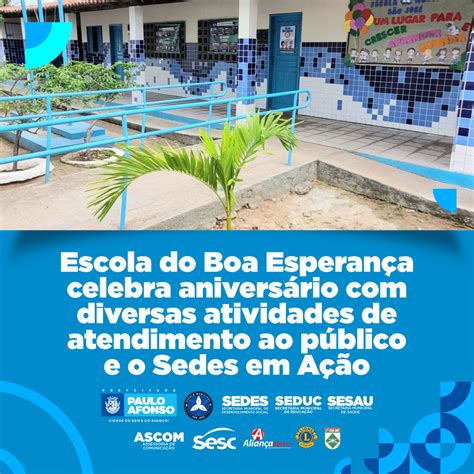 Escola do Boa Esperança celebra aniversário diversas atividades de