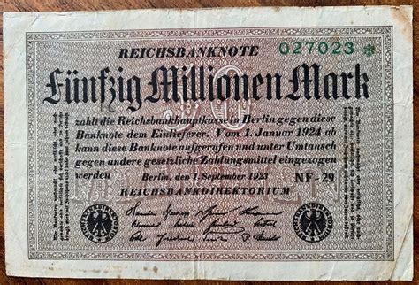 Reichsbanknote Millionen Mark Kaufen Auf Ricardo