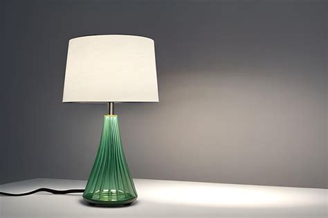 Premium Photo | Modern deco lamp green glass reflective