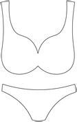 Shape Of Bikini Free Printable Papercraft Templates