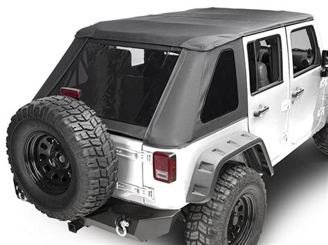 Smittybilt Jeep Wrangler Bowless Protek Combo Soft Top With Tinted Windows Black Diamond