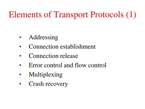 Ppt The Transport Layer The Transport Service And Elements Of Transport Protocols Powerpoint