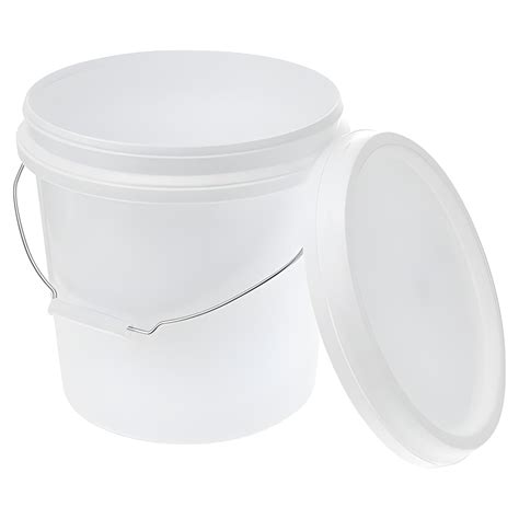 Ateret 2 Gallon White Bucket And Lid All Purpose Pail With