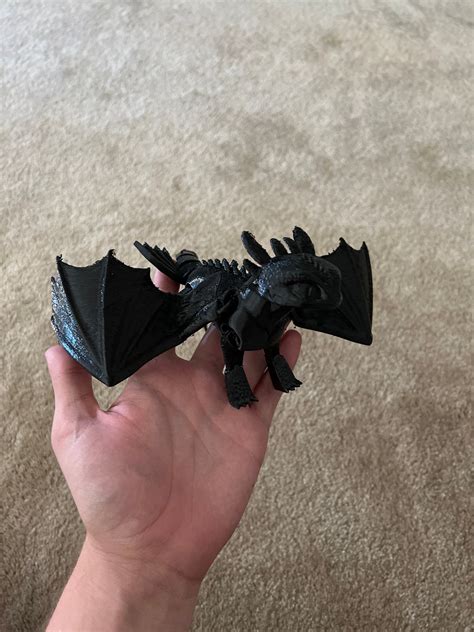 3d Printed Articulated Night Fury Toothless Etsy