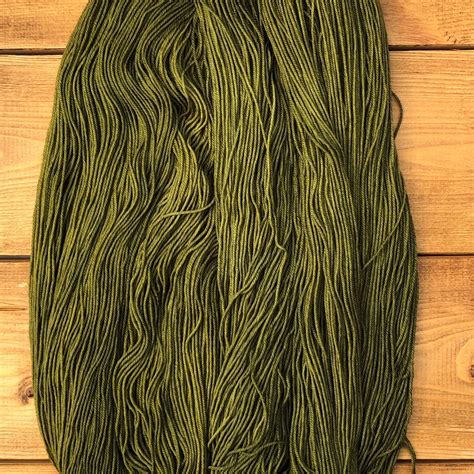 Olive Green Hand Dyed Yarn For Knitting Or Crochet Lace Yarn Etsy