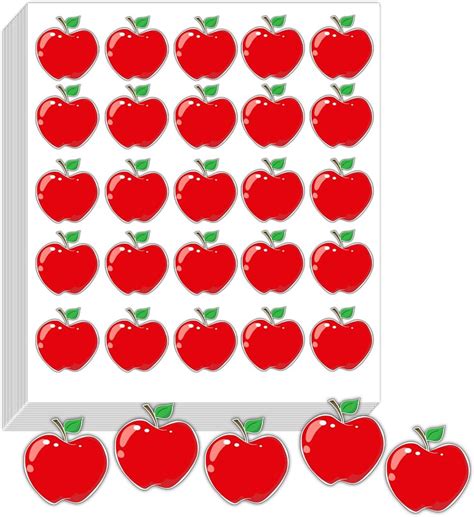 Apple Shape Stickers1 Inch Mini Apples For Teachers Reward