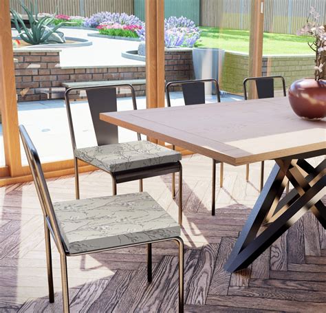 Laura Ashley Pussy Willow Natural 2 Pack Chair Pad Sophie Marie Home