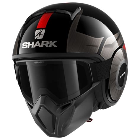 STREET DRAK Casque De Moto Jet Noir SHARK HELMETS