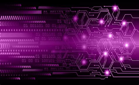 Fundo De Conceito Futuro Tecnologia Cyber Hex Gono Roxo Circuito