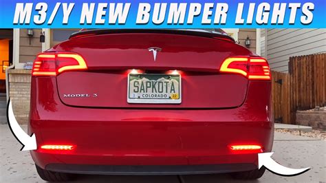 Tesla Model Y New Rear Bumper Lights Accessory Must Have