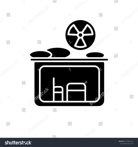 Fallout Shelter Black Glyph Icon Nuclear Stock Vector (Royalty Free ...