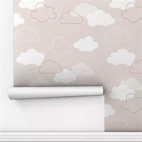 Papel De Parede Nude Nuvem Quarto Bebe Infantil Adesivo 1m MercadoLivre
