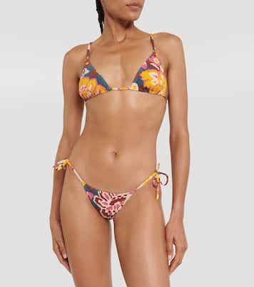 Kiwi Printed Triangle Bikini Top In Multicoloured Eres Mytheresa