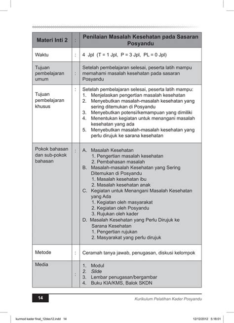 Modul Pelatihan Kader Posyandu