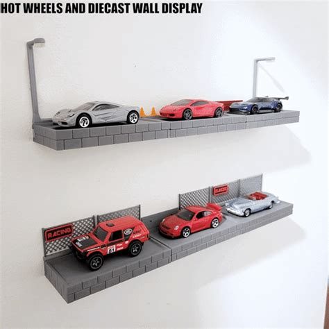 Fichier STL PRÉSENTOIR MURAL MODULAIRE POUR LES MODÈLES RÉDUITS HOT WHEELS MATCHBOX ETC