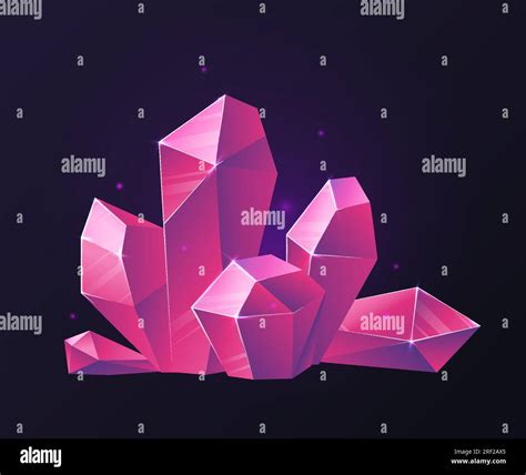 Purple magic crystals vector concept Stock Vector Image & Art - Alamy