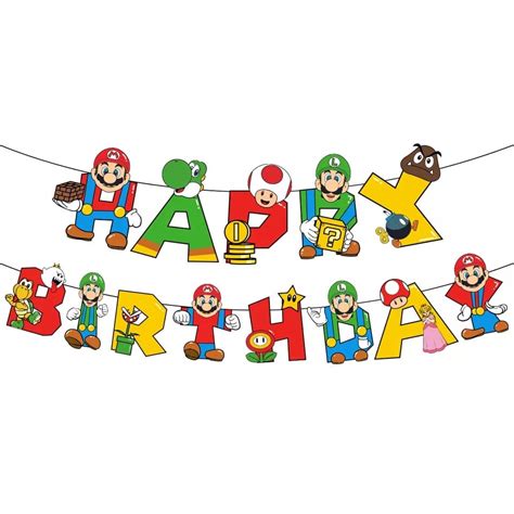 Set Globos Cotill N Decorativo Para Cumplea Os Mario Bros Tu Fiesta A