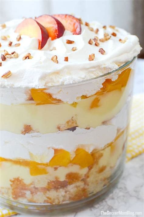 No Bake Peaches And Cream Trifle The Soccer Mom Blog