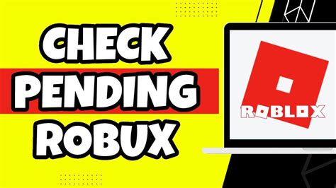 How To Check Pending Robux In Roblox EasY 2023 YouTube