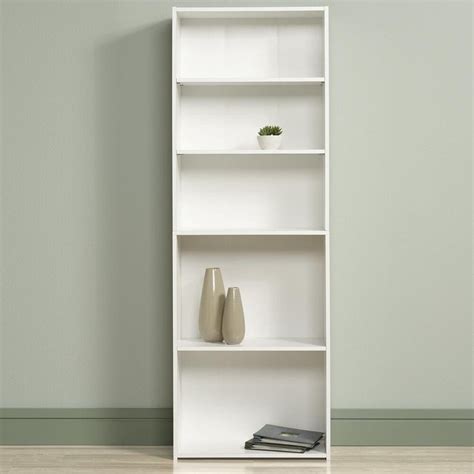 Sauder Beginnings 5 Shelf Bookcase In Soft White Nfm