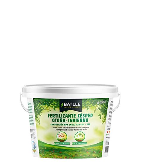 Fertilizante Césped Profesional Otoño Invierno Cubo 5 Kg Batlle