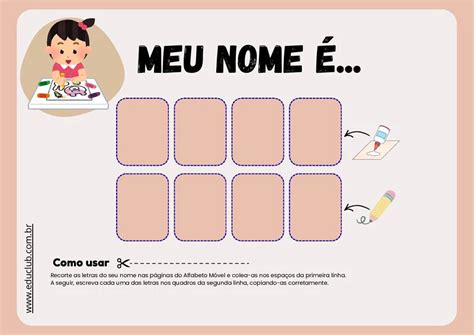 Nome Proprio Educação Infantil - Atividade do nome próprio para Educação Infantil | Educlub