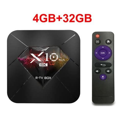 Ue Plug 4 Go 32 Go Boîtier Smart TV X10 Plus Android 9 0 Allwinner