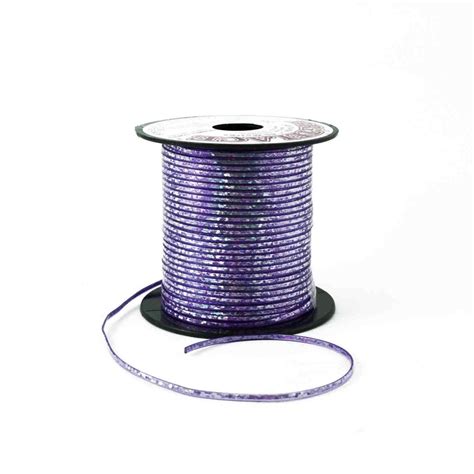 Purple Holographic Plastic Craft Lace Lanyard Gimp String Bulk 50 Yard