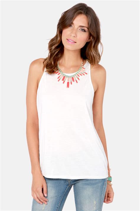 Cute Ivory Top Tank Top Sleeveless Top 39 00 Lulus