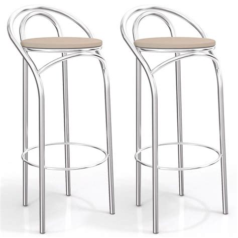 Banquetas Kit 2 Banquetas Dublin Cromada Nude Kappesberg Banquetas Lojas De Moveis Online