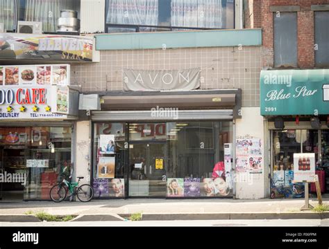 A store selling Avon products in the Hub in the Bronx in New York on ...