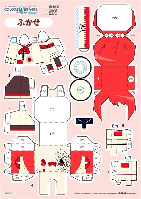 Kasane Teto Utau Project Sekai Style Papercraft Template Artofit