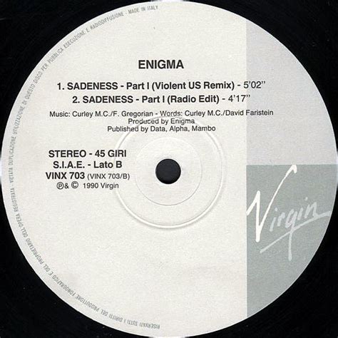 Enigma Sadeness Part I Virgin