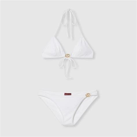 Gucci Stretch Jersey Bikini In White Lyst
