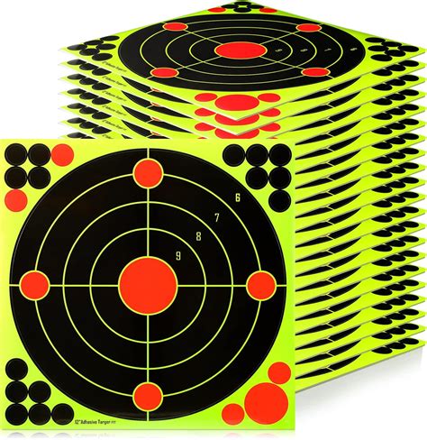 Amazon 200 Pcs Adhesive Shooting Targets 12 Inch Reactive Self