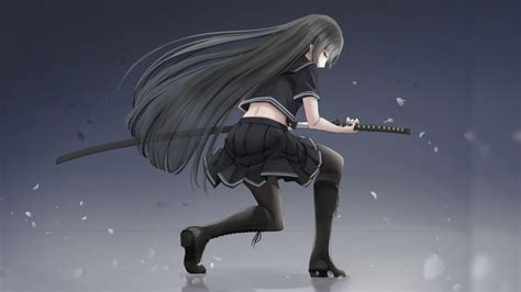 Anime Girl Katana Wallpaper