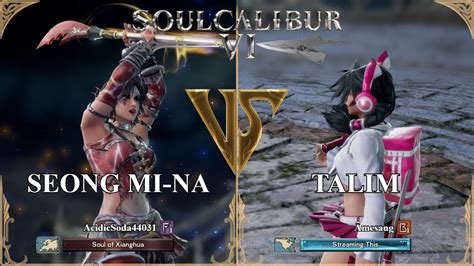 Soulcalibur Vi Acidicsoda Seong Mi Na Vs Amesang Talim