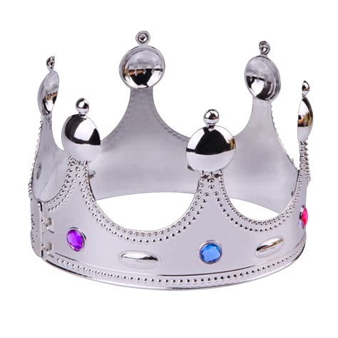 4 Pieces Royal King Plastic Crown Queen Birthday Crowns Costume