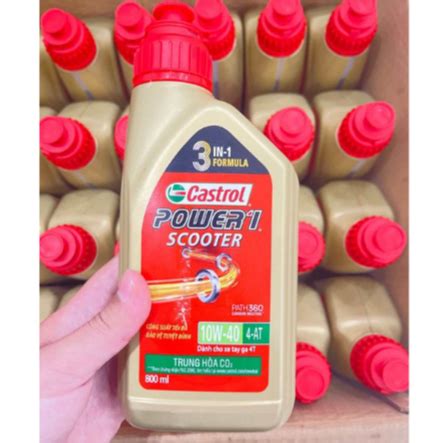 Dầu nhớt xe tay ga Castrol Power Scooter 10W40 800ML Shopee Việt Nam