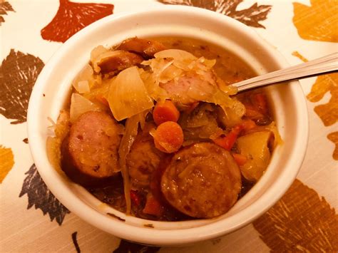 Kielbasa Sauerkraut Soup