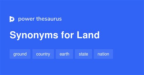 Land synonyms - 2 496 Words and Phrases for Land