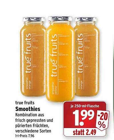 True Fruits Smoothies Angebot bei Wasgau - 1Prospekte.de