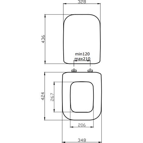 Abattant Wc Compatible S Rie Conca Gris Avec Charni Res Universelles