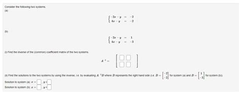 Solved Consider the following two systems. (a) | Chegg.com 