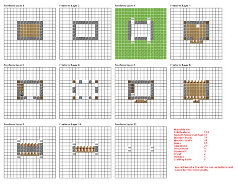 Minecraft Modern House Blueprints Layer By Layer - Minecraft