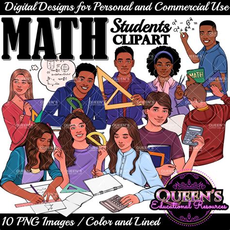 Math Clipart, Math Students Clipart, Teenagers Clipart, High School Teens - Classful